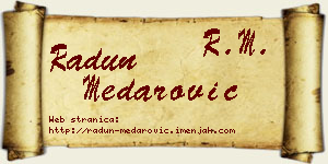 Radun Medarović vizit kartica